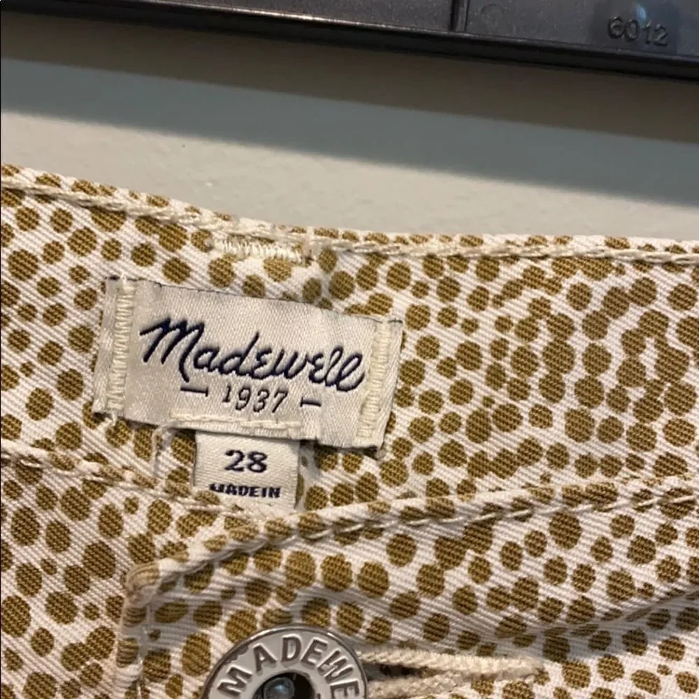 Madewell safari dot printed shorts 28